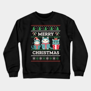 Christmas Cat Lover Christmas Crewneck Sweatshirt